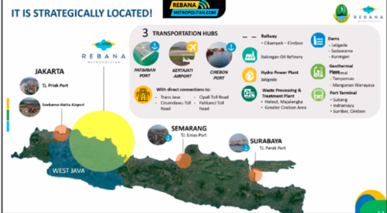 Peta rencana kawasan Rebana Metropolitan