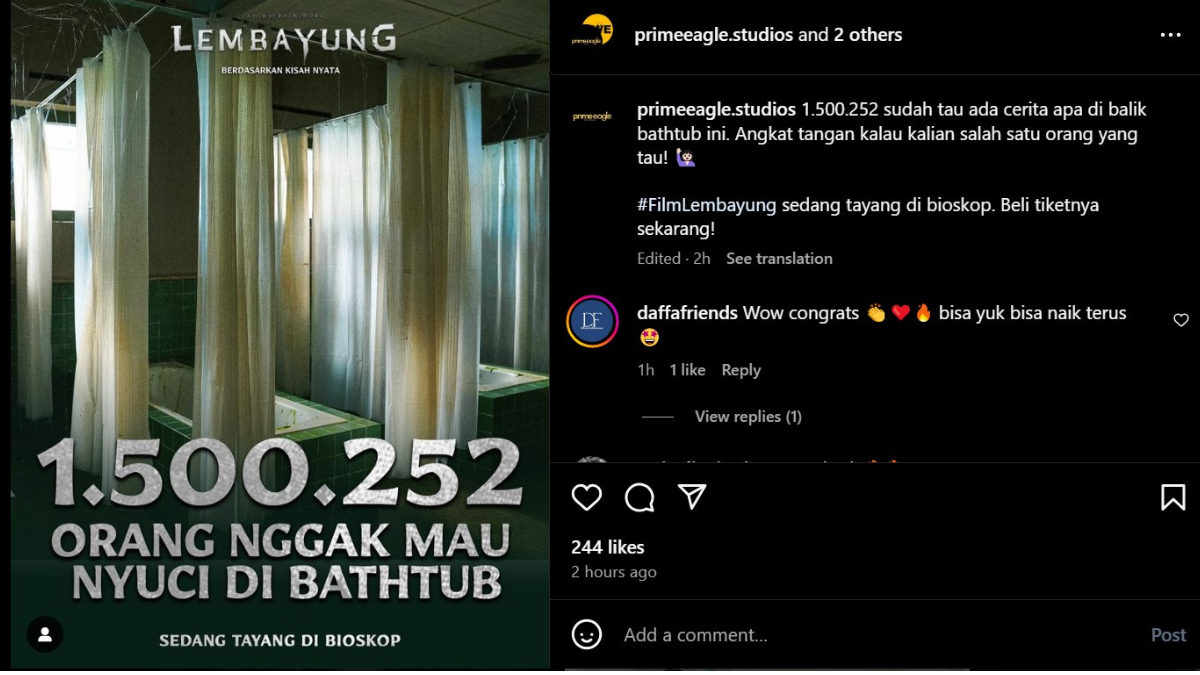 Lembayung Tempati Peringkat 9 dalam Box Office Indonesia 2024 Jambian