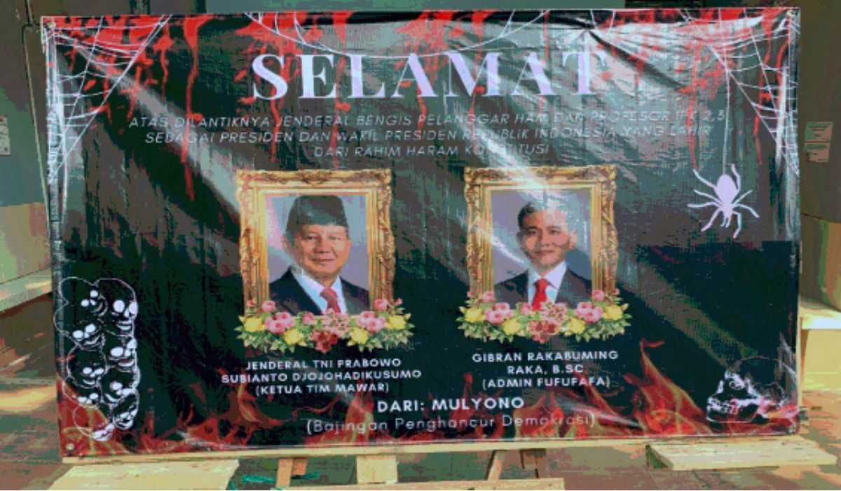 Pasang Ucapan Selamat Pelantikan Presiden Di Taman Kampus, BEM FISIP ...