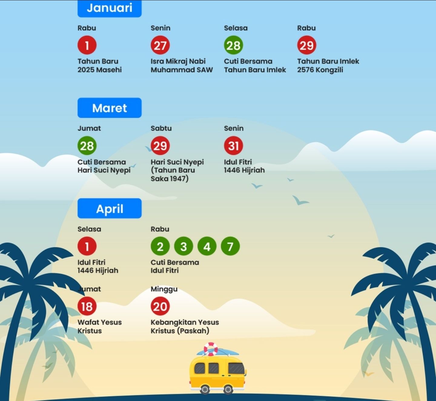 Liburan 2025 Makin Panjang! Pemerintah Tetapkan 27 Hari Libur Nasional
