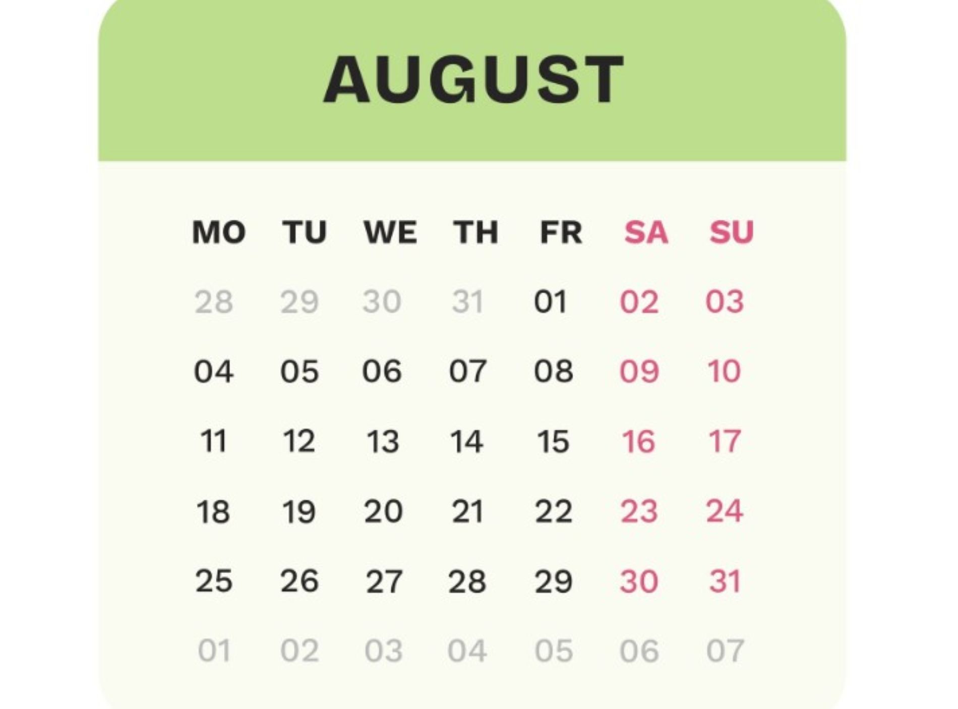 Ilustrasi - Kalender atau penanggalan di bulan Agustus 2025/