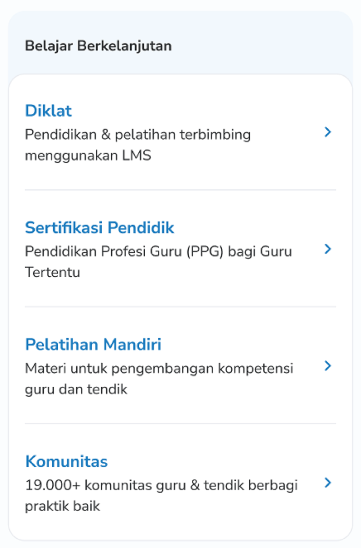 Masuk ke menu Sertifikasi Pendidik di halaman utama Ruang GTK
