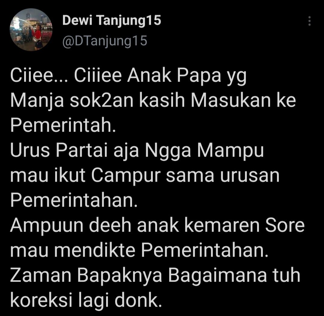 Cuitan Dewi Tanjung yang respons pernyataan AHY.