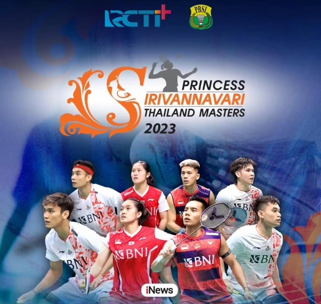 Jadwal badminton Thailand Masters 2023 hari ini, Sabtu, 4 Februari , wakil Indonesia siaran langsung di iNews TV dan link live streaming RCTI Plus
