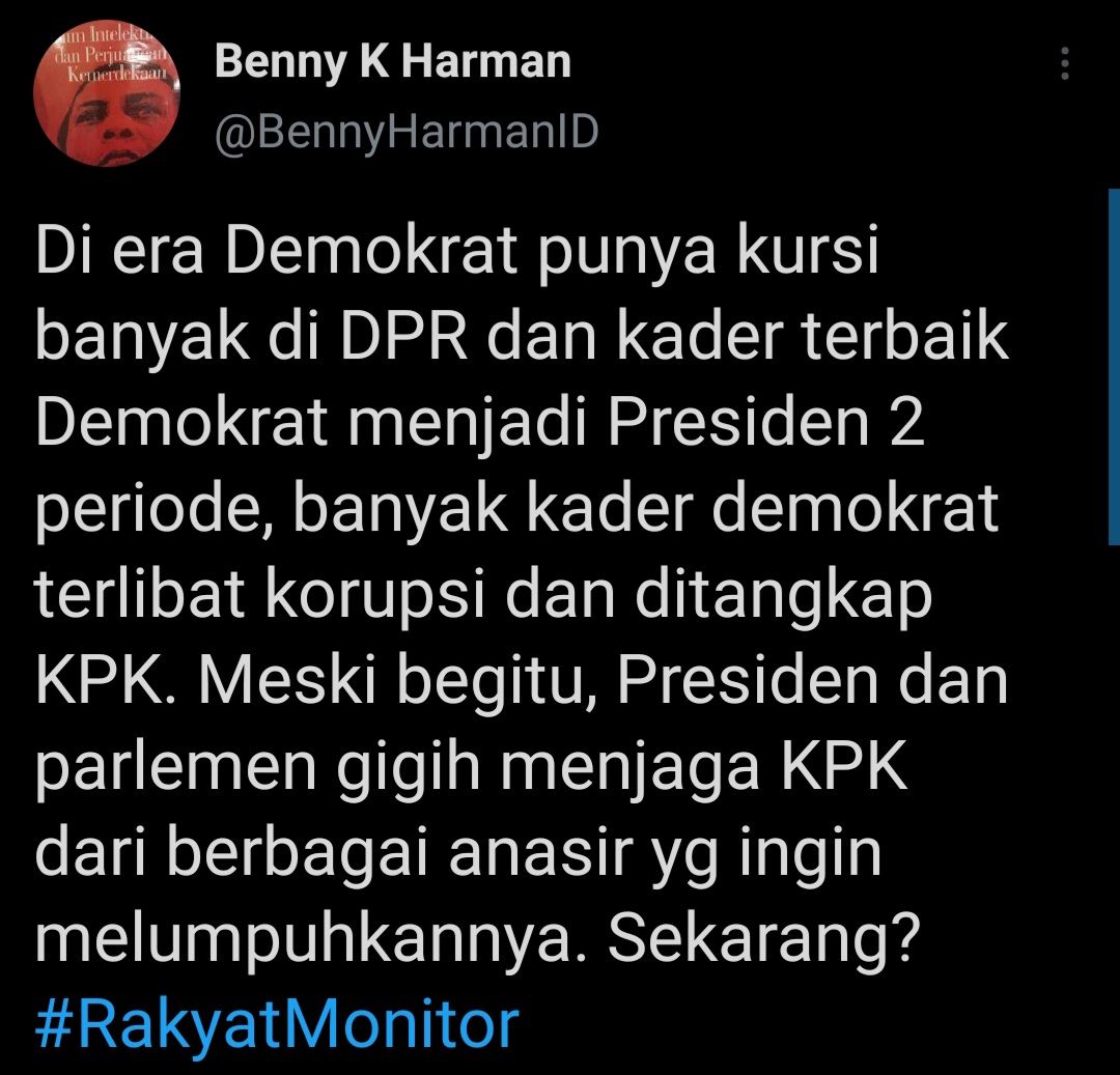 Cuitan Politisi Demokrat, Benny K Harman.