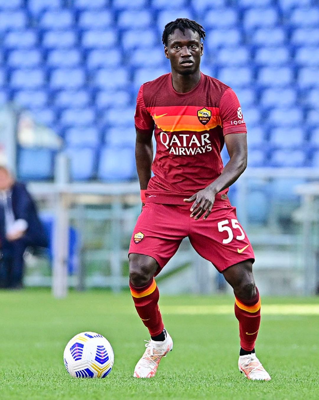 Ebrima Darboe, pemain Roma asal Gambia berusia 19 tahun yang menunjukkan kelasnya di tim utama Roma.
