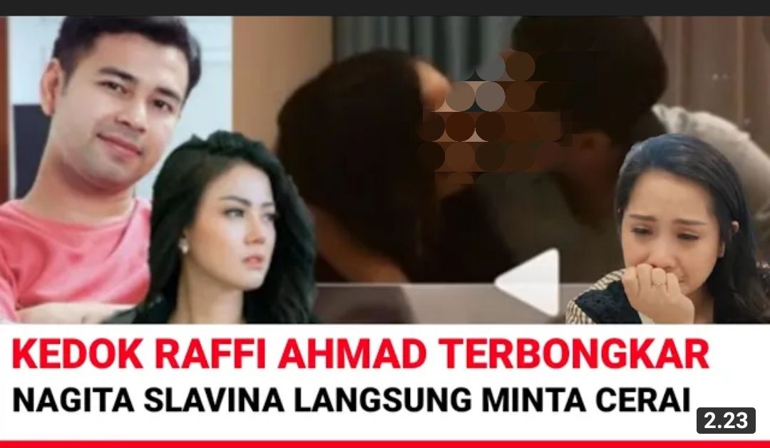 Thumbnail video yang menyebut Nagita Slavina minta cerai, ada foto Nita Gunawan