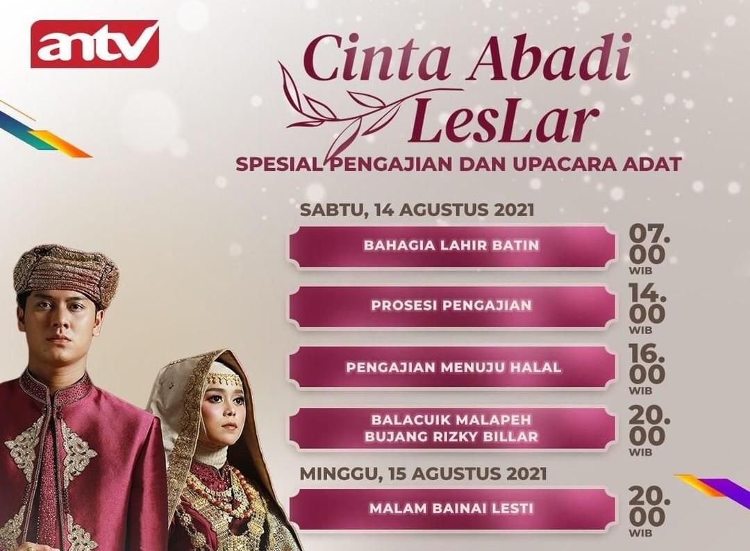 Lesti Kejora Bagikan Jadwal Tayang Cinta Abadi Leslar di ANTV, Netizen: Udah Depan TV Dede