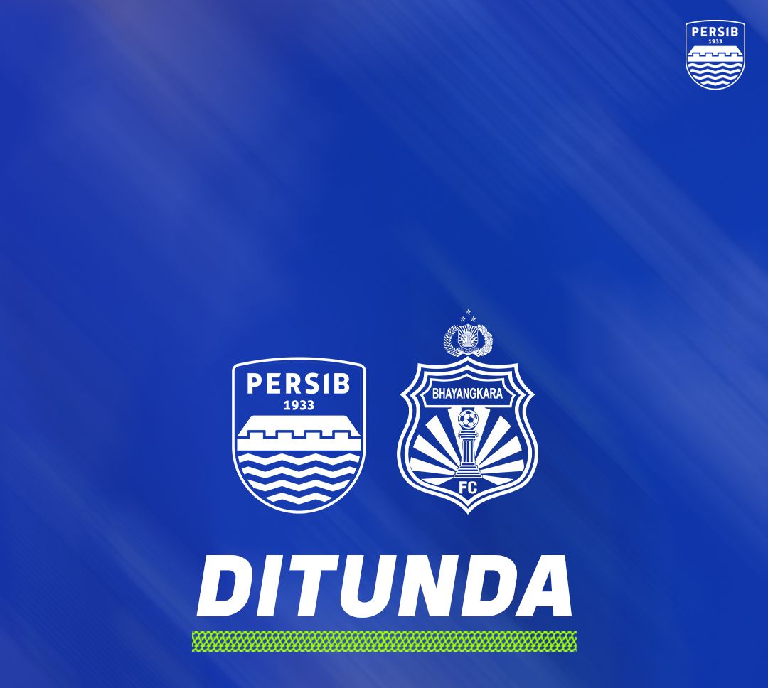 Update jadwal Persib Bandung BRI Liga 1 Indonesia di Indosiar dan TV online ditunda, nonton gratis di link live streaming Persib vs Bhayangkara FC.