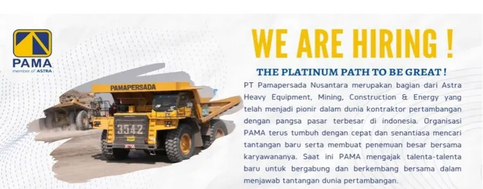 Terupdate, Lowongan Magang Operator Dan Mekanik Dari PT Pamapersada ...