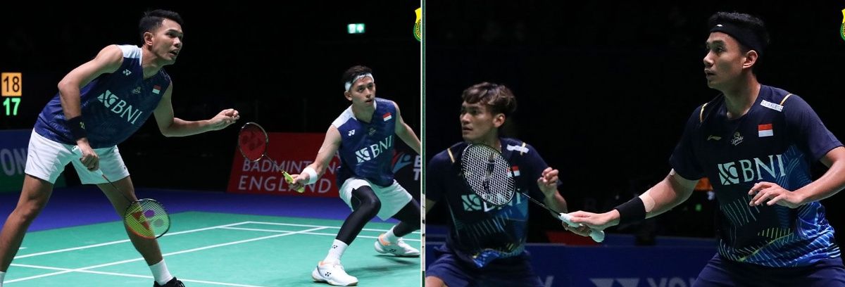 Ganda peringkat 1 dunia, Fajar Alfian/Muhammad Rian Ardianto akan bertemu dengan sang juara bertahan, Bagas Maulana/Muhammad Shohibul Fikri, di perempat final All England 2023, hari ini, Jumat, 17 Maret 2023.