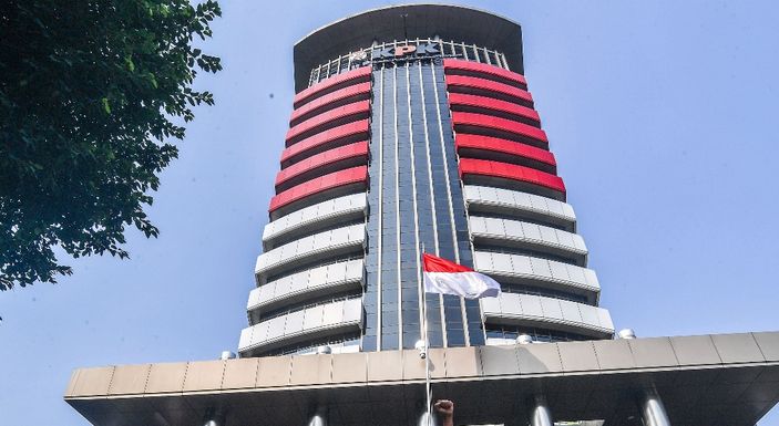 Gedung KPK Merah Putih, Jakarta. Komnas HAM memeriksa Dinas Psikologi TNI AD terkait tes wawasan kebangsaan Komisi Pemberantasan Korupsi alias TWK KPK.