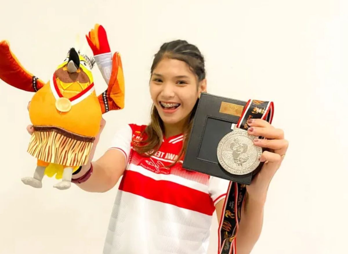 Shindy Sasgia Dwi Yuniar Liswanti Pemain Voli Putri Vita Solo di Nusantara Cup 2024.