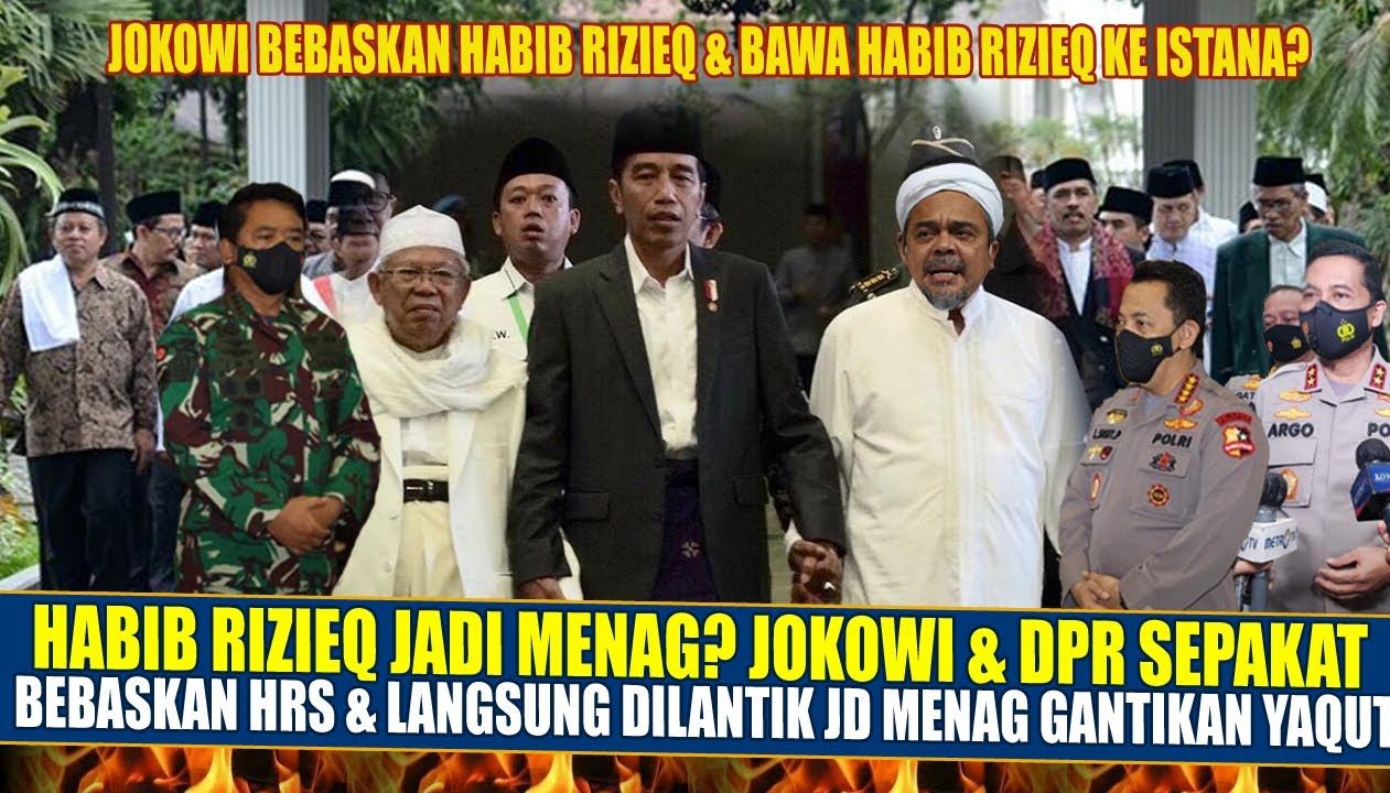 Thumbnail yang menyatakan bahwa Presiden Jokowi Melantik Habib Rizieq Jadi Menteri Agama
