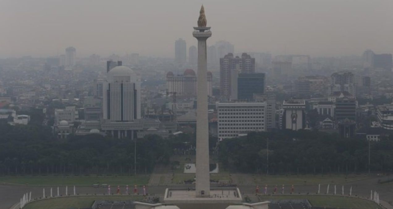 Ilustrasi polusi udara di Jakarta.