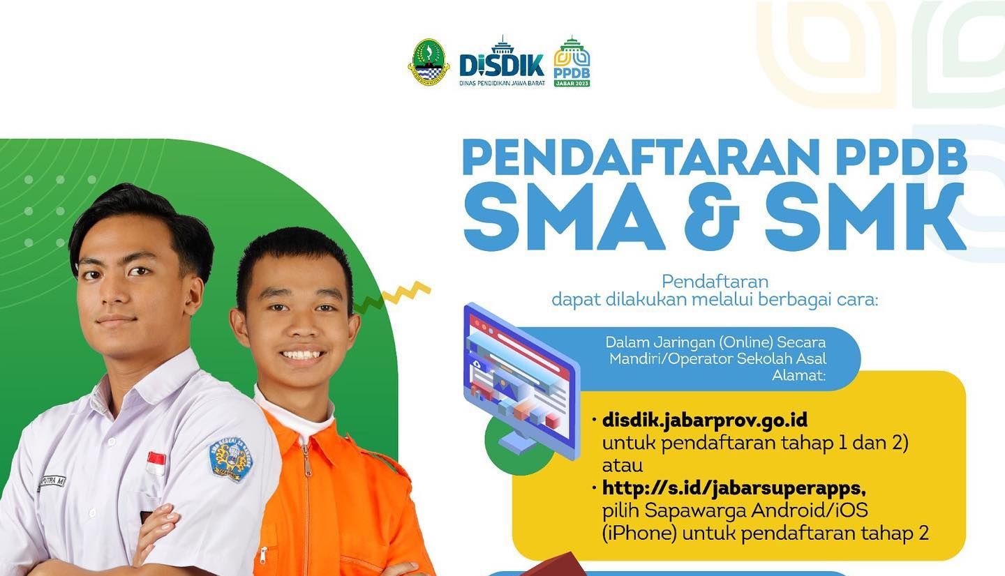 Melalui Disdik, pemerintah Jawa Barat telah mulai pendaftaran PPDB SMK TA 2023-2024.