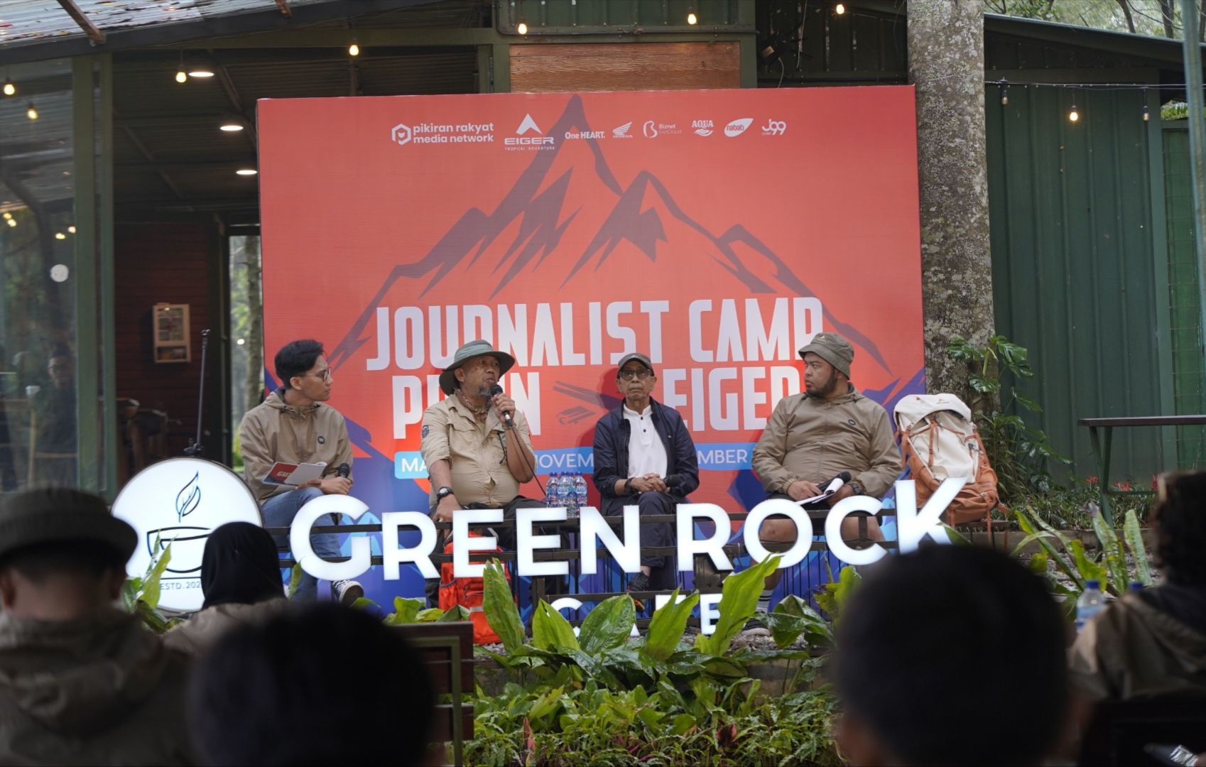 Talkshow Galih Donikara dan Kang Bongkeng Journalist Camp PRMNxEIGER Green Rock Campervan, Malang