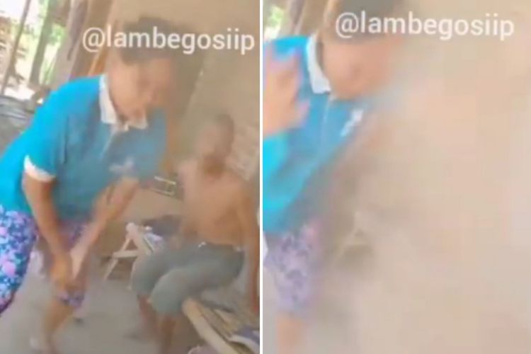 Viral Emak Emak Ngamuk Lempar Taburan Tanah Pas Ditagih Utang Warganet