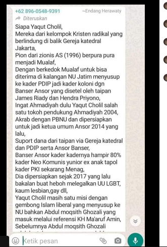 Unggahan klaim HOAX/Facebook Dewi Tanjung Biru.