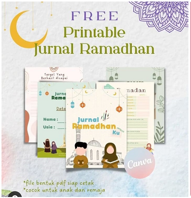 KUMPULAN Contoh Jurnal Ramadhan 2023 Gratis Download, Ramadhan Planner Jurnal Ramadhan Simple Aesthetic Format PDF