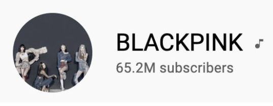 Tangkapan layar subscriber akun YouTube BLACKPINK