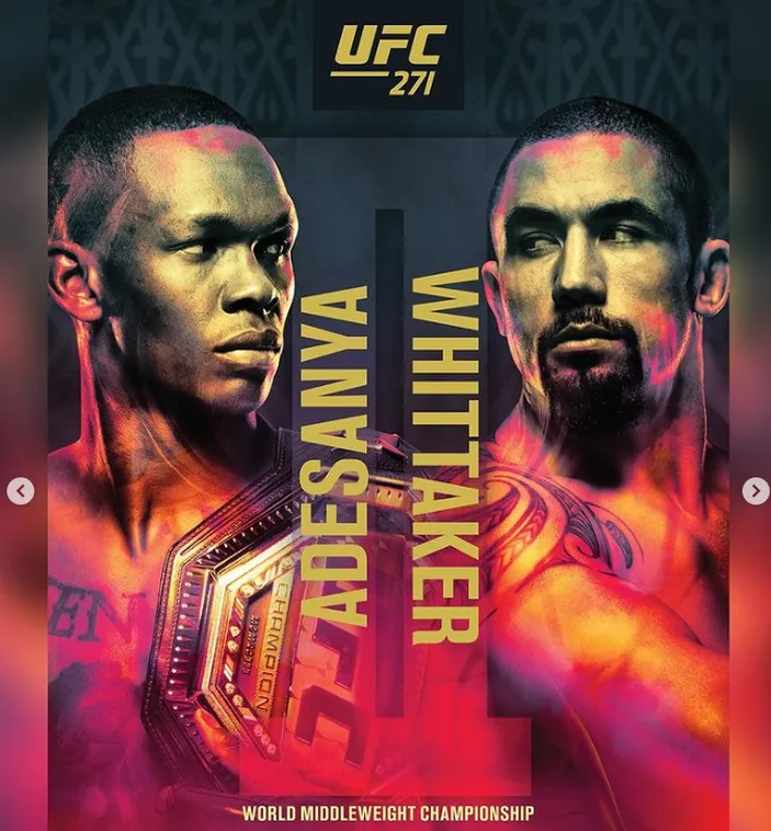 Link Live UFC 271: Duel Ulang Israel Adesanya Vs Robert Whittaker Akhir ...