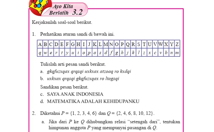 KUNCI JAWABAN Ayo Kita Berlatih 3.2 Matematika Kelas 8 Semester 1 ...