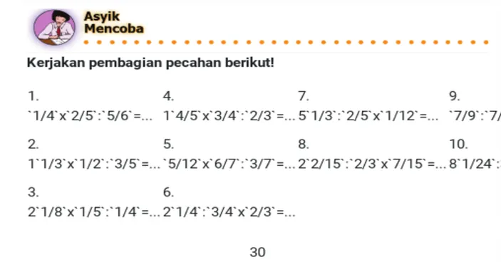 Asyik Mencoba Matematika Kelas 5 Halaman 30 Cara Menghitung Perkalian