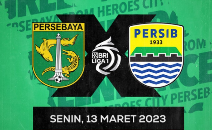 Siaran langsung Persebaya vs Persib Liga 1 2023 hari ini, dilengkapi informasi tayang jam berapa dan live streaming di mana.