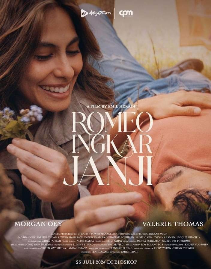 Official poster Romeo Ingkar Janji, film drama romansa yang menjadi proyek Jeremy Thomas dan sang anak Valerie