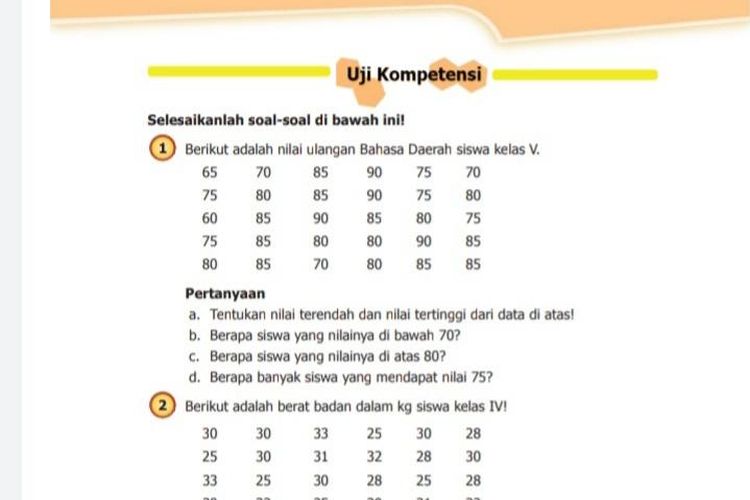 Kunci Jawaban Matematika Kelas 5 SD Halaman 207 Menyelesaikan Soal Uji ...