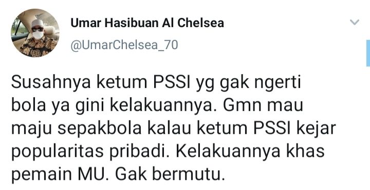 Cuitan Gus Umar soal keinginan Ketum PSSI Mochamad Iriawan untuk masuk ruang ganti Timnas Indonesia di Final Piala AFF 2020.
