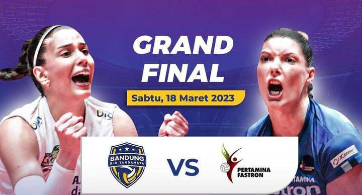 Simak info jadwal grand final Proliga 2023 voli putri dan link live streaming MOJI TV hari ini, 18 Maret 2023 tayang jam berapa.