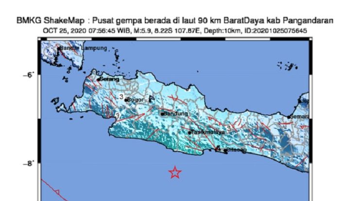 Data Bmkg Terkait Potensi Tsunami Akibat Gempa Bumi Pangandaran Yang Dirasakan Di 4 Wilayah Mmi Portal Jember