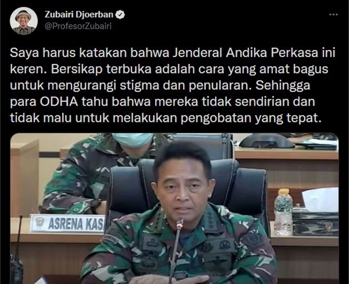 IDI Apresiasi Panglima TNI Jenderal Andika Perkasa, Tak Malu Ada 1.826 Prajurit Terinfeksi HIV/AIDS