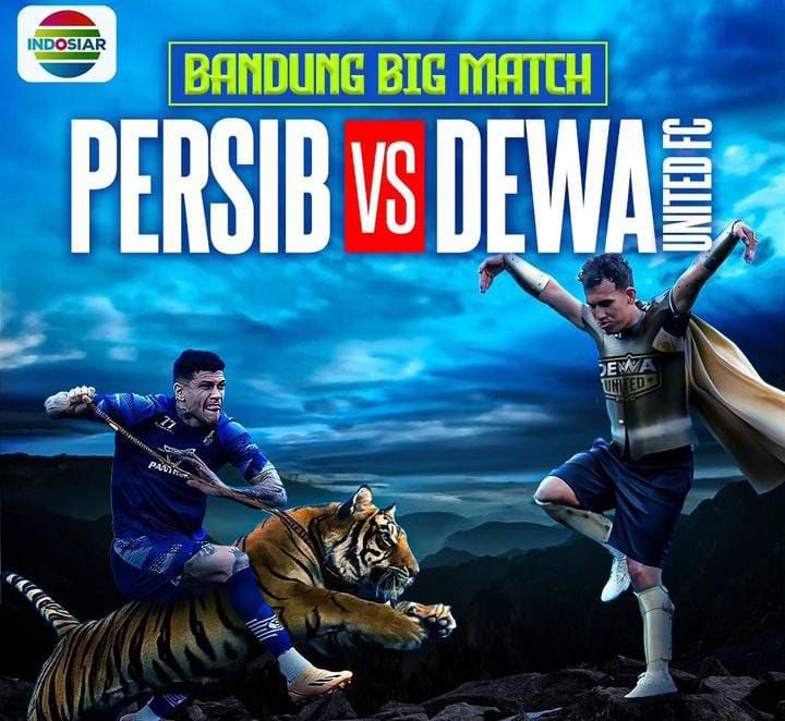 Poster laga uji coba Persib Bandung vs Bali United./ Instagram @indosiar