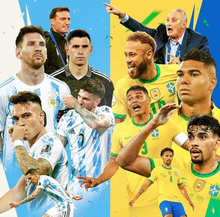 Hanya di sini! Tersedia link live streaming Argentina vs Brasil final Copa America 2021 digelar Minggu 11 Juli 2021 jam 07 WIB. Tersedia juga link update live score di bagian bawah artikel ini. 