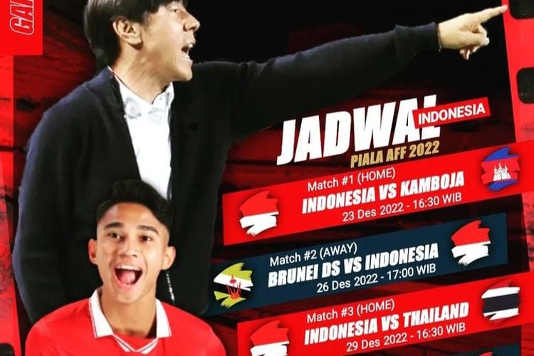 Jadwal Piala AFF 2022 Hari Ini Jumat 23 Desember 2022 : Indonesia Vs ...