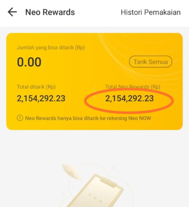 Silakan lihat ini bukti aplikasi Neo+ membayar dan sudah ditarik uangnya