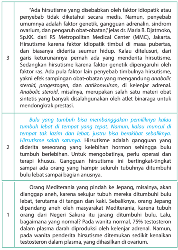 Kunci jawaban bahasa Indonesia kelas 9 SMP MTs.