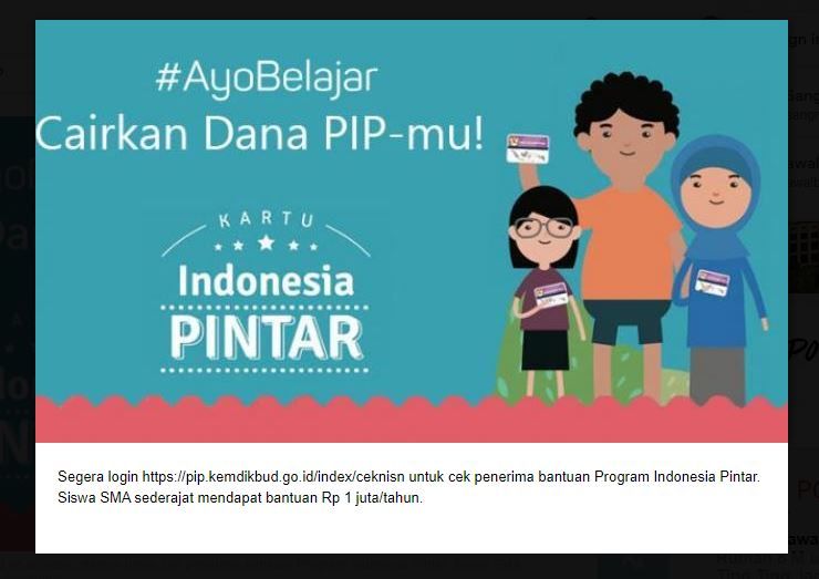 Cara Cek Penerima Blt Program Indonesia Pintar Pip 2021 Melalui Pipkemdikbudgoid Dengan Nisn 9626