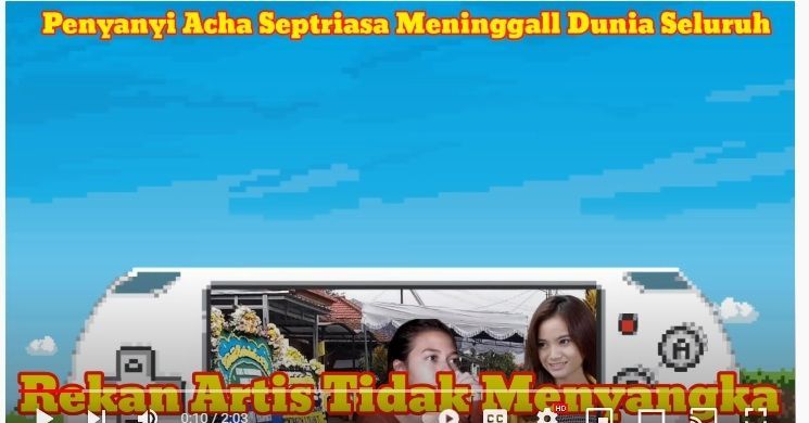 Tangkapan layar tentang kabar meninggalnya Acha Septriasa 