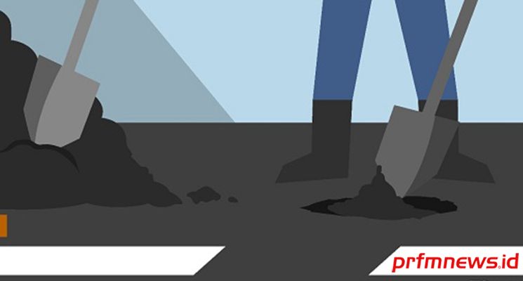 Ilustrasi perbaikan jalan.