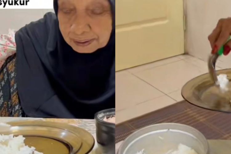 Seorang Nenek Di Tiktok Hanya Makan Nasi Dan Garam Netizen Justru Tertawa Mau Nangis Tapi 8894