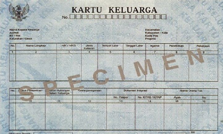 Kartu Keluarga 2021 Berbeda Dengan Yang Lama Kini Sudah Tidak Ada Tanda Tangan Dan Cap Tiga Jari Semarangku