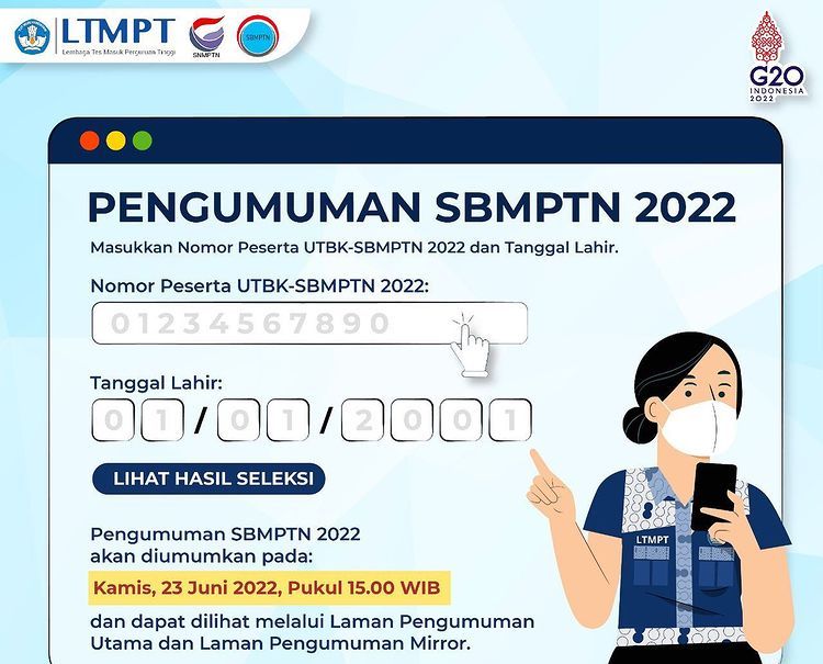 SEGERA CEK! Ini Link Utama dan 32 Link Mirror PTN Pengumuman SBMPTN 2022 Resmi dari LTMPT