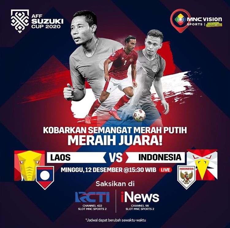 AFF Suzuki Cup: Laos vs Indonesia. (foto: Instagram.com/@mncvisionid)