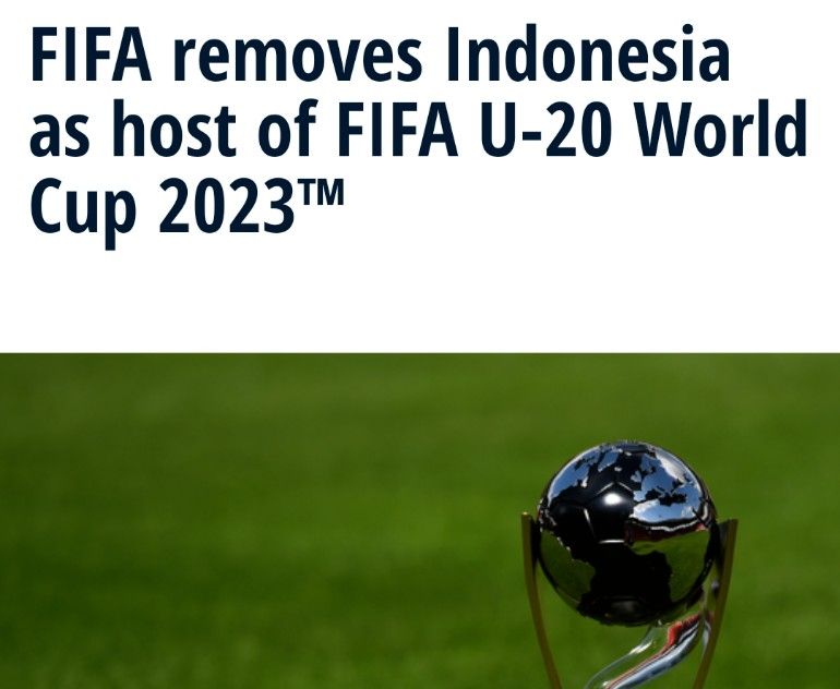 Resmi! Indonesia Batal Jadi Tuan Rumah Piala Dunia U-20 2023, Begini Pernyataan FIFA/