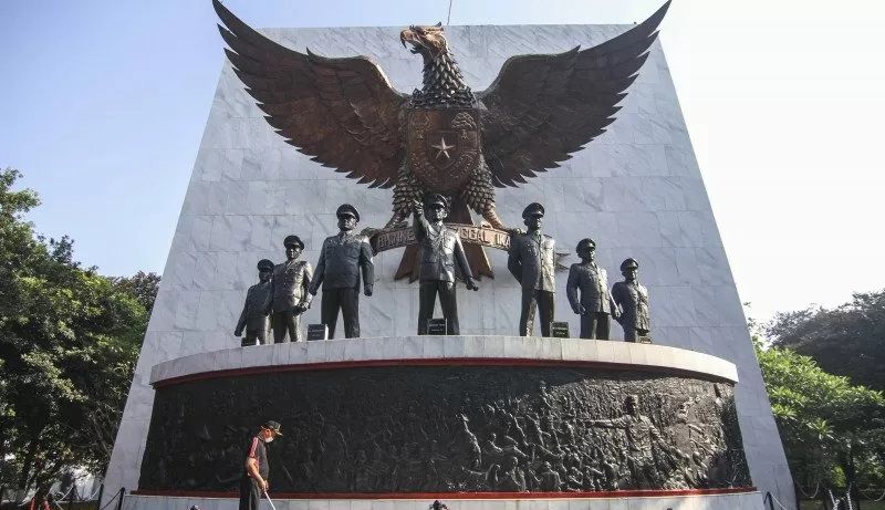 Monumen Pancasila Sakti di Lubang Buaya, Jakarta Timur. 