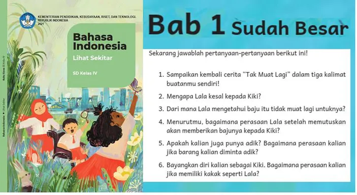 Kunci Jawaban Bahasa Indonesia Kelas 4 Halaman 6 Tak Muat Lagi Bab 1